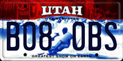 UT license plate B080BS