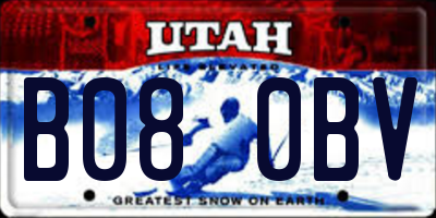 UT license plate B080BV