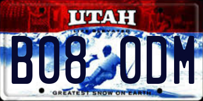 UT license plate B080DM