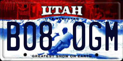 UT license plate B080GM