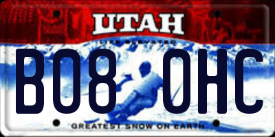UT license plate B080HC