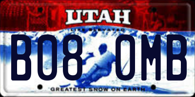 UT license plate B080MB