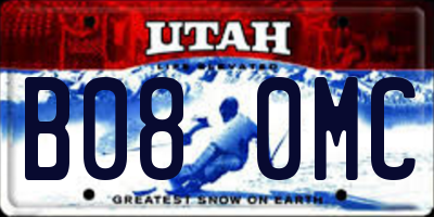 UT license plate B080MC