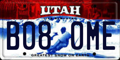 UT license plate B080ME