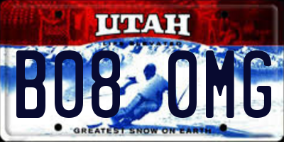 UT license plate B080MG