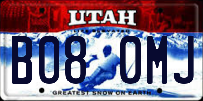 UT license plate B080MJ