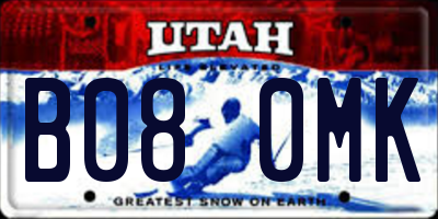 UT license plate B080MK