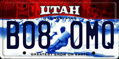 UT license plate B080MQ