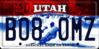 UT license plate B080MZ