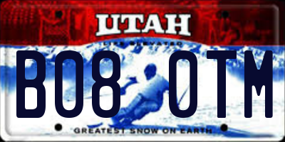 UT license plate B080TM