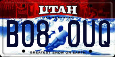 UT license plate B080UQ