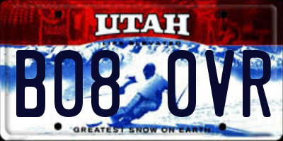 UT license plate B080VR