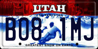 UT license plate B081MJ