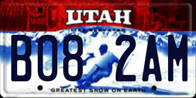UT license plate B082AM