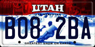 UT license plate B082BA