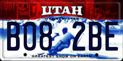 UT license plate B082BE