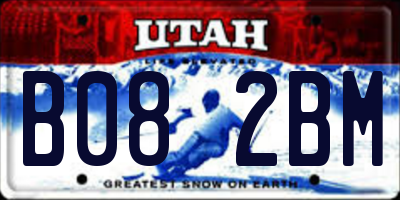 UT license plate B082BM