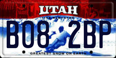 UT license plate B082BP