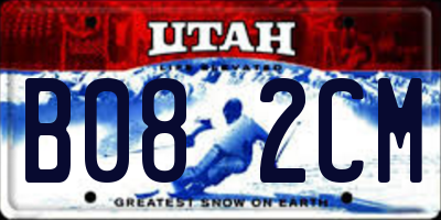 UT license plate B082CM
