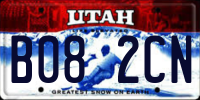 UT license plate B082CN
