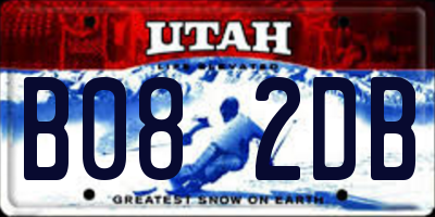 UT license plate B082DB