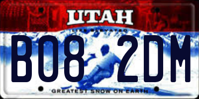 UT license plate B082DM