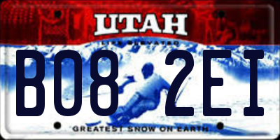 UT license plate B082EI