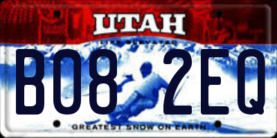 UT license plate B082EQ