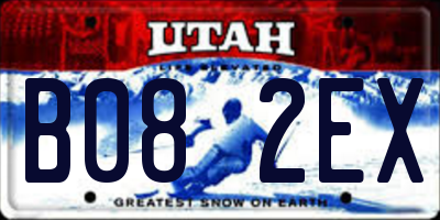 UT license plate B082EX