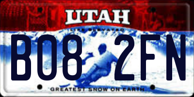 UT license plate B082FN