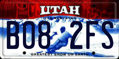 UT license plate B082FS