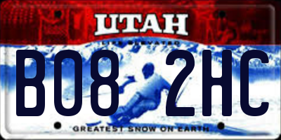 UT license plate B082HC