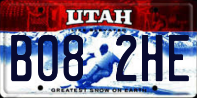 UT license plate B082HE