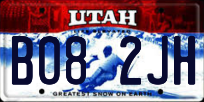 UT license plate B082JH