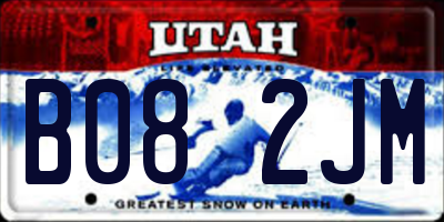 UT license plate B082JM