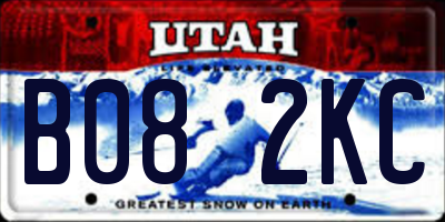 UT license plate B082KC