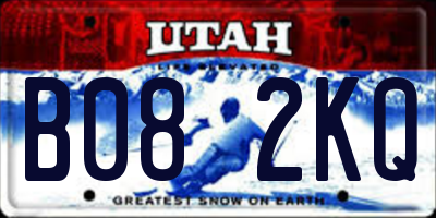 UT license plate B082KQ