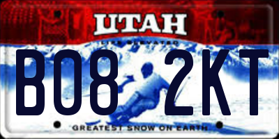 UT license plate B082KT