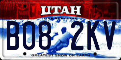 UT license plate B082KV