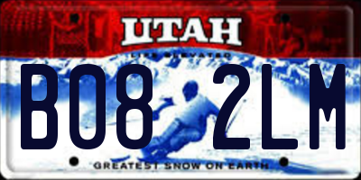 UT license plate B082LM