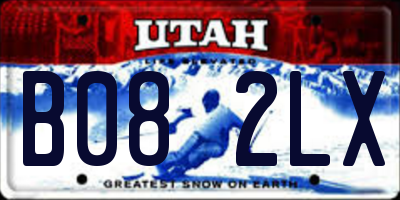 UT license plate B082LX