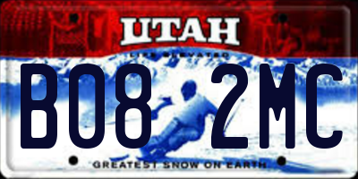 UT license plate B082MC