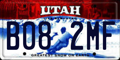 UT license plate B082MF