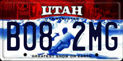UT license plate B082MG