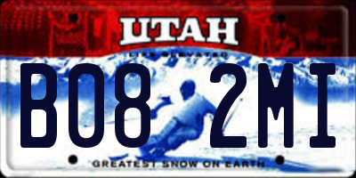 UT license plate B082MI