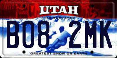 UT license plate B082MK
