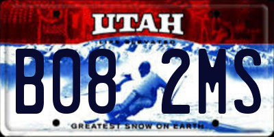 UT license plate B082MS