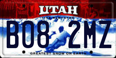 UT license plate B082MZ