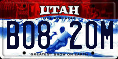 UT license plate B082OM