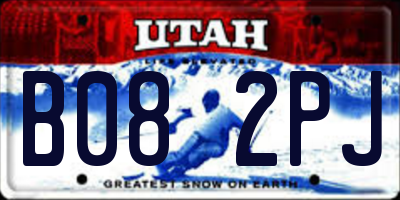UT license plate B082PJ